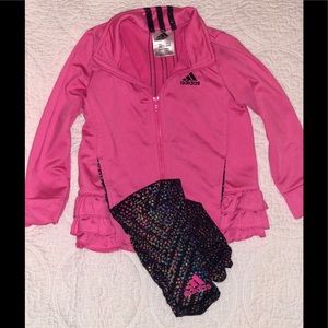 Adidas ruffled jacket and matching leggings
